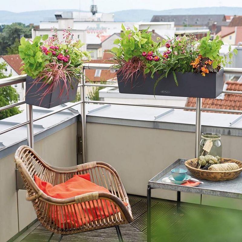 Balconera Color 80 'Light Grey', Lechuza Balkongkasse