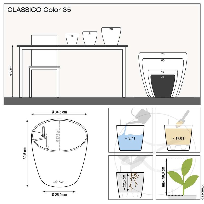 Classico Premium 35 LS, Lechuza Selvvanningspotte